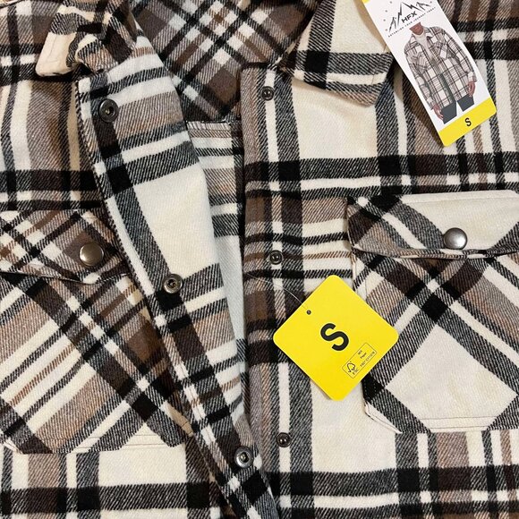 HFX Women’s Relaxed Fit Oversized Long Sleeve Shirt Jacket Brown, Size S (New) - Picture 10 of 14